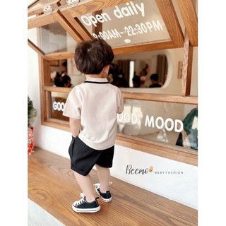 [XẢ KHO] Bộ short sơ mi Pizama Hàn bé trai
