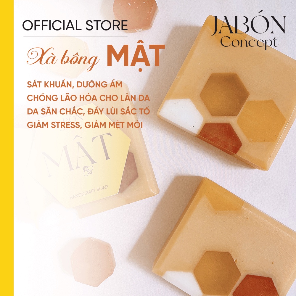 Xà Bông Organic MẬT ONG 100gram Tinh Dầu Ylang Dưỡng Ẩm Tự Nhiên Jabón Concept