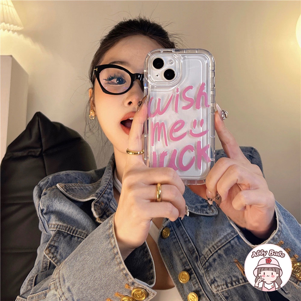 Ốp Điện Thoại TPU Mềm Chống Mồ Hôi In Chữ Get Lucky Cho IPhone 14 Pro Max 13 12 11 Pro Max