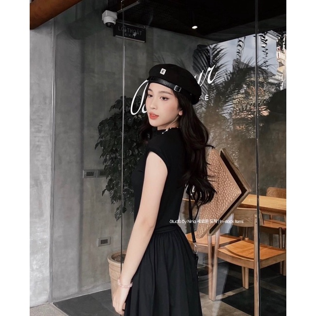 Váy Dáng Dài Áo Tay Cộc Liền Thân Độc Lạ