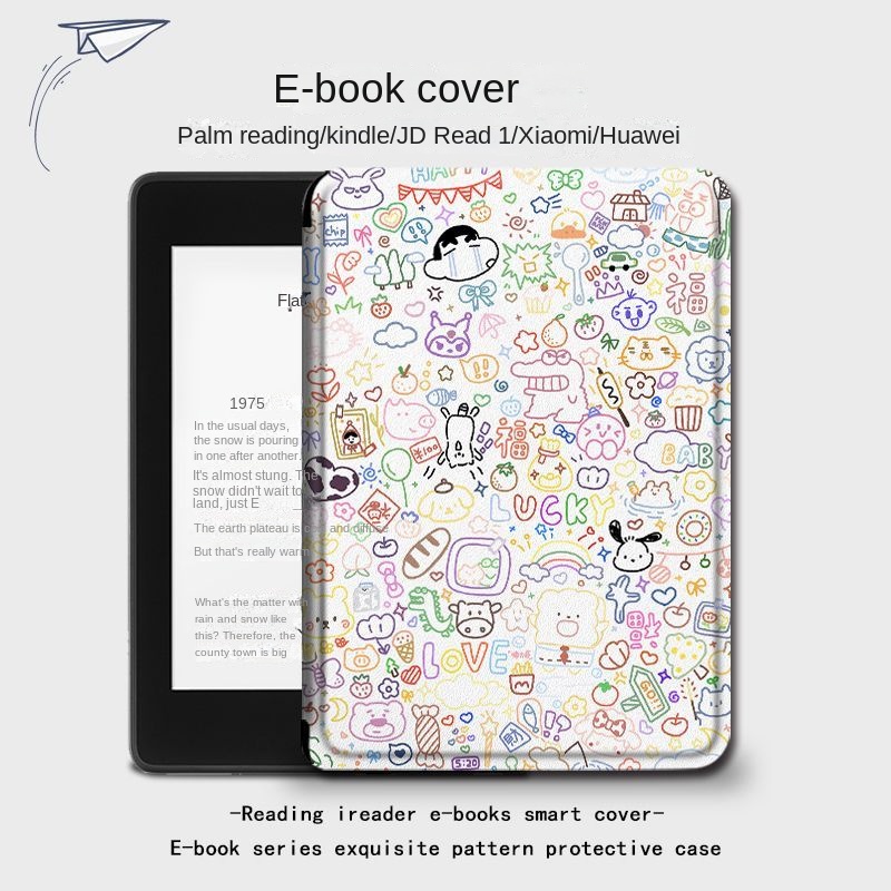 Phù Hợp Bao Da Máy Đọc Sách Họa Tiết Hoạt Hình CDK7 Cho Xiaomi E-Book kindle Huawei JDRead1 Palm light2