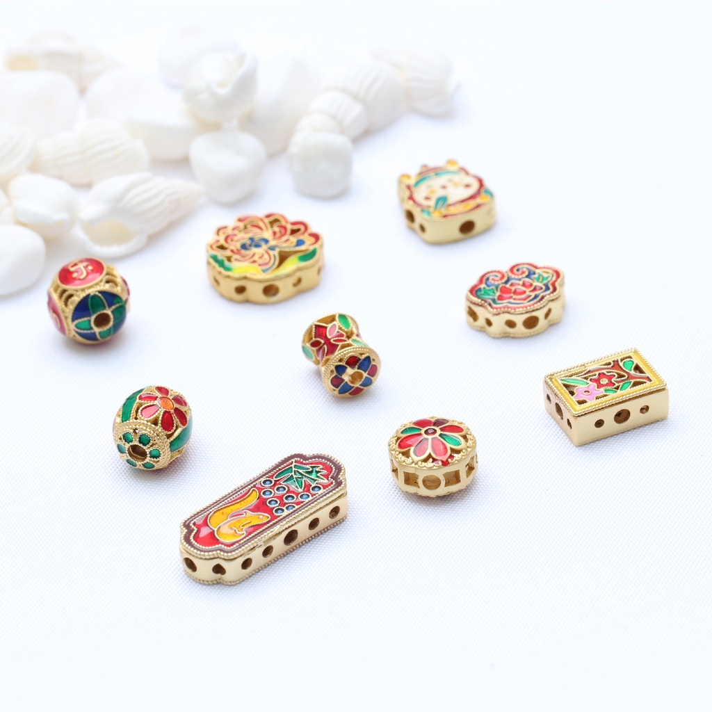 Bộ 5 Hạt Xỏ Vòng Tay Phong Cách Cổ Điển Độc Đáo diy