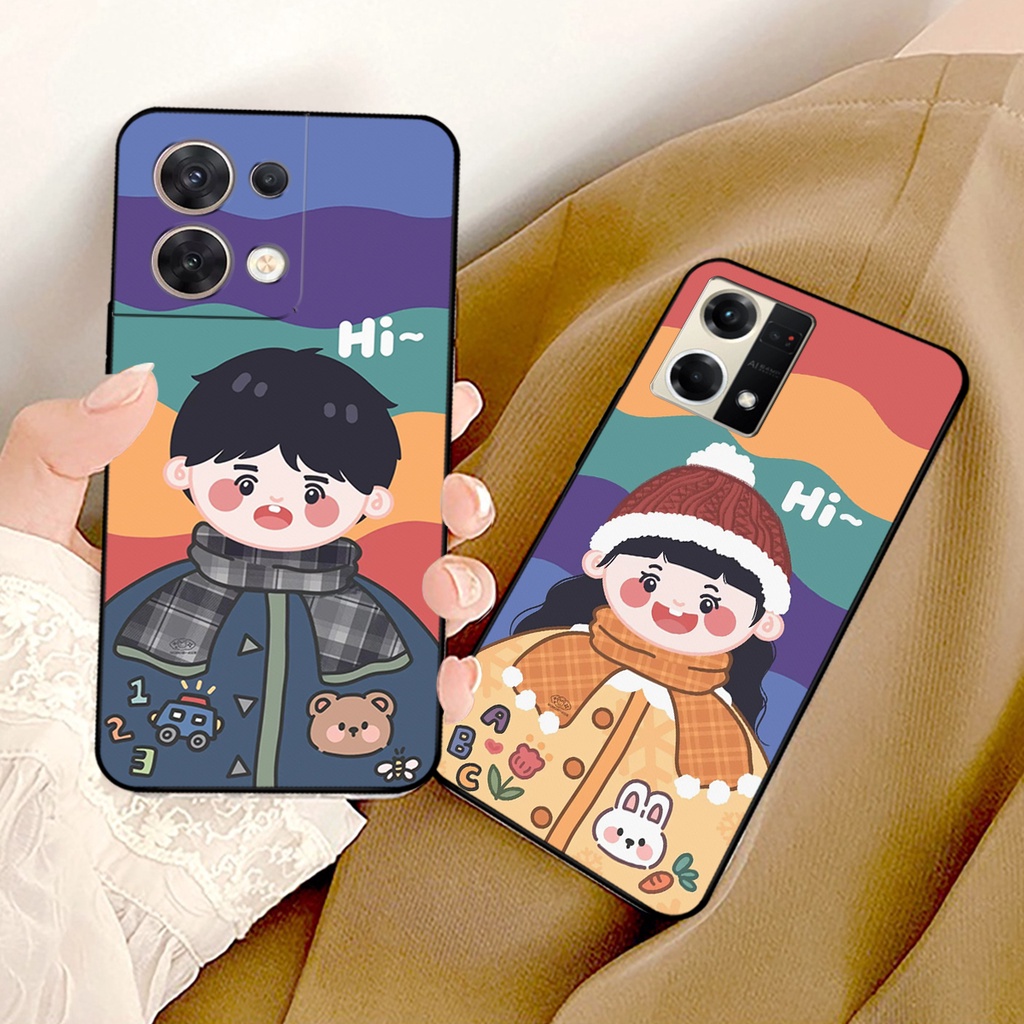 Ốp lưng Oppo Reno 8 4G / Reno 8Z 5G / Reno 8 5G in hình dành cho các cặp đôi couple đáng yêu dễ thương