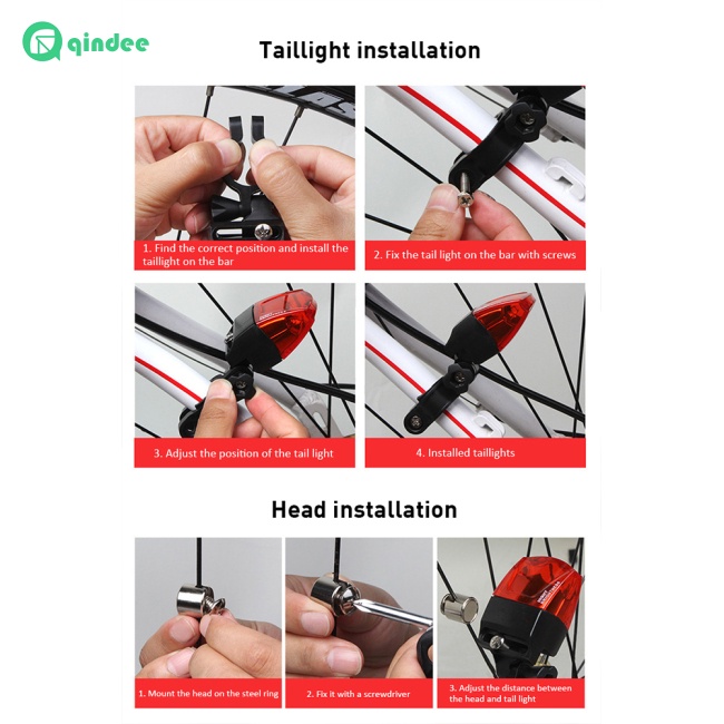 Đèn Cảnh Báo Chống Thấm Nước Có Nam Châm Gắn Đuôi Xe Đạp