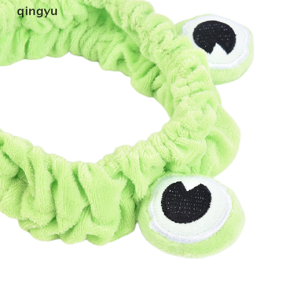 Băng Đô Trang Điểm Co Giãn Bản Rộng Hình Ếch Dễ Thương Cho Bé Gái