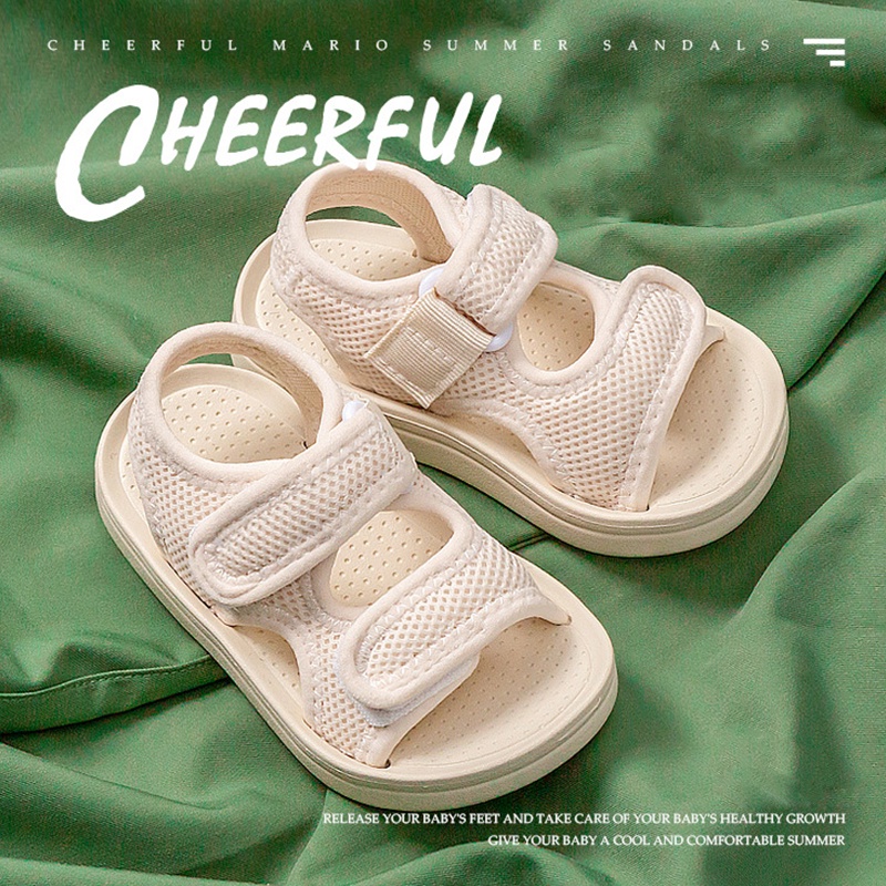 Babyfair Dép trẻ em hở ngón mềm quai móc Giày mùa hè nhẹ thoáng khí cho mới biết đi