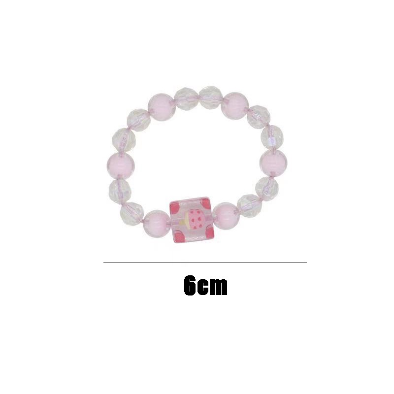 Dây Cột Tóc Đính Hạt Trong Suốt Hình Kẹo / Kem Thời Trang Cho Nữ