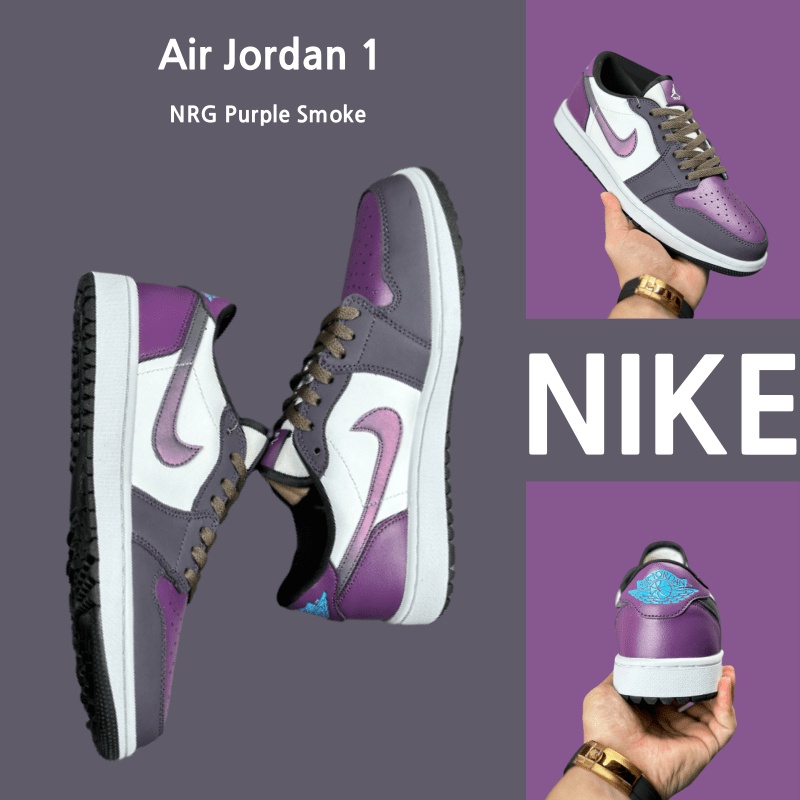 （Sản phẩm chính hãng）Giày thể thao nam nữ giày Nike Air Jordan 1 Low Golf"NRG Purple Smoke"