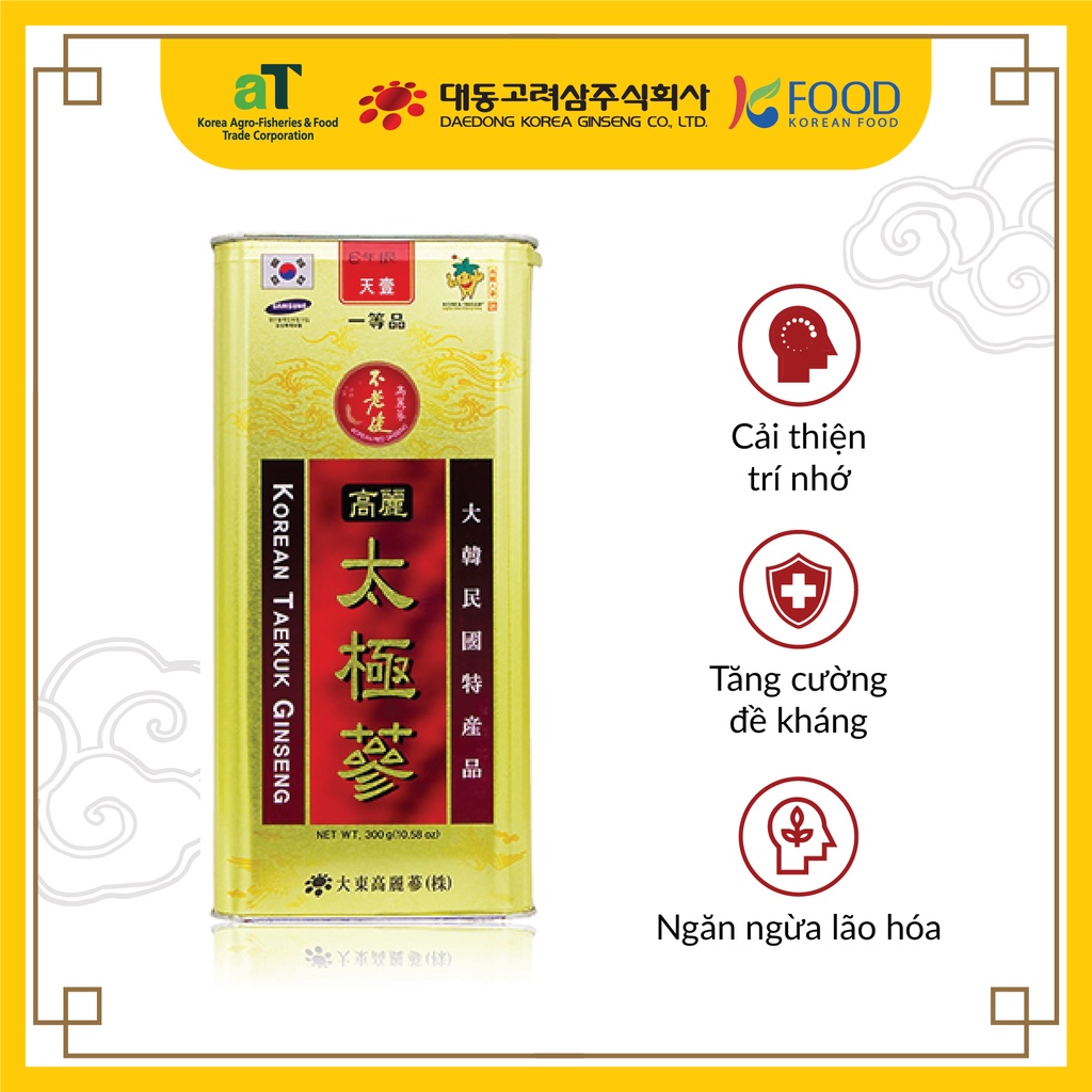 Thái cực sâm củ khô Daedong 300gram