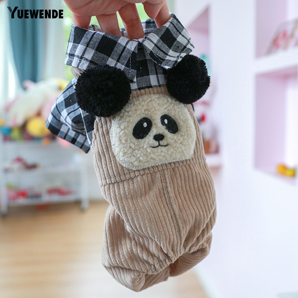 [Yue.z] Bộ Áo Liền Quần Họa Tiết Gấu Trúc Hoạt Hình Mặc Hàng Ngày Có Thể Giặt Được Thoải Mái