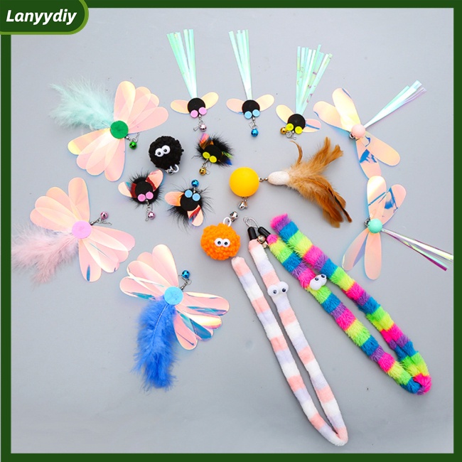 Lanydiy Thanh Lông Vũ Thay Thế Đầu Nhiều Loại Cho Mèo Cưng