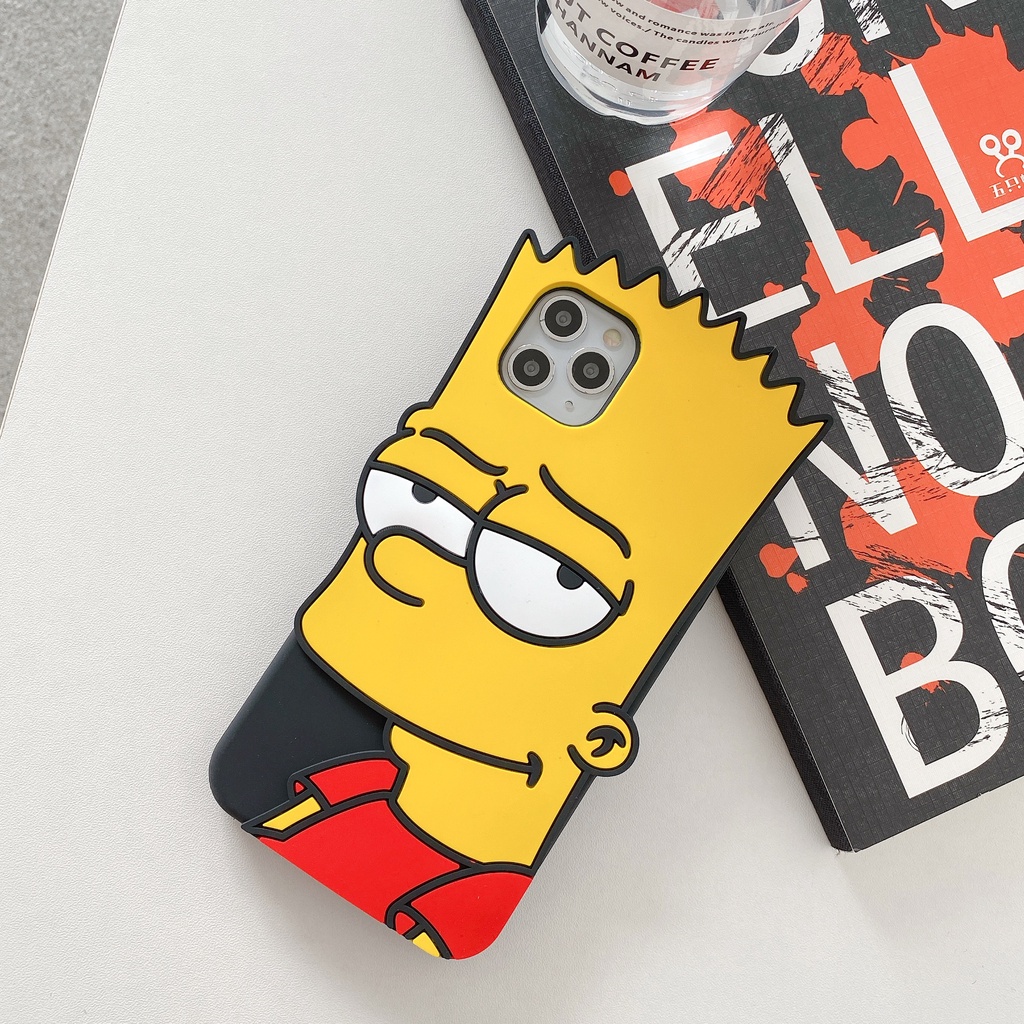 Ốp Điện Thoại TPU Dẻo Họa Tiết Hoạt Hình The Simpsons Dễ Thương Chống Sốc Cho iPhone 11 12 13 14 Pro Max XS XR 7 8 Plus