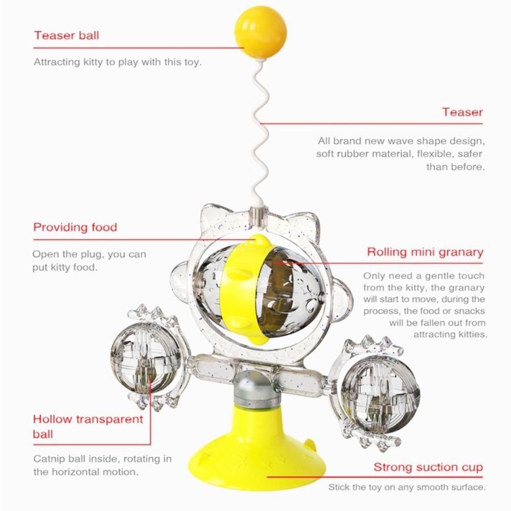 Chong Chóng Nhựa 2023 Xoay 360 Độ Đồ Chơi Cho Mèo