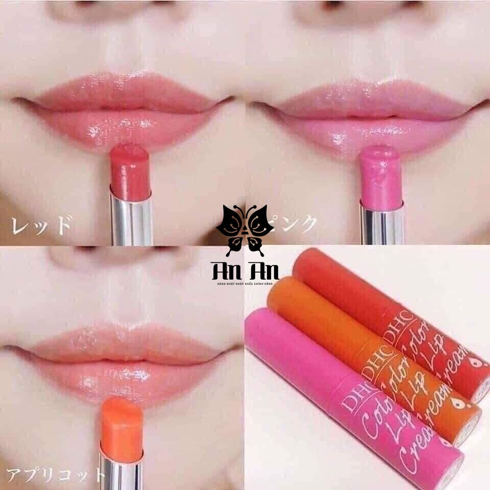 Son dưỡng Môi DHC Color Lip Cream 3 Màu Thỏi Tuýp 1.5g