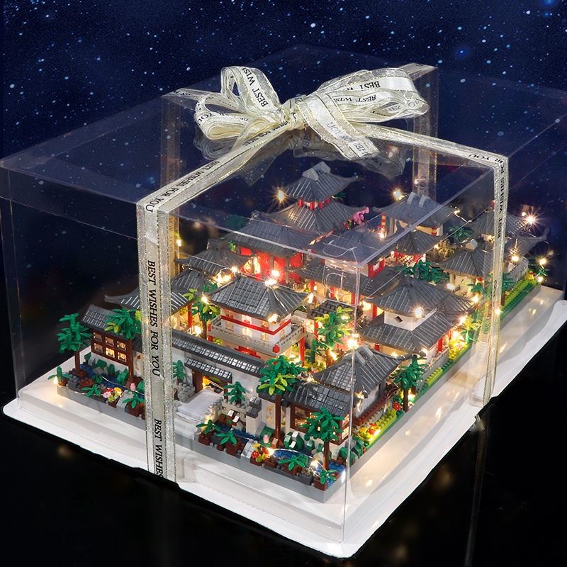 Bộ Đồ Chơi Lắp Ráp Lego Hình Chim Hạc Màu Vàng Cỡ Lớn 1,000 Yuan