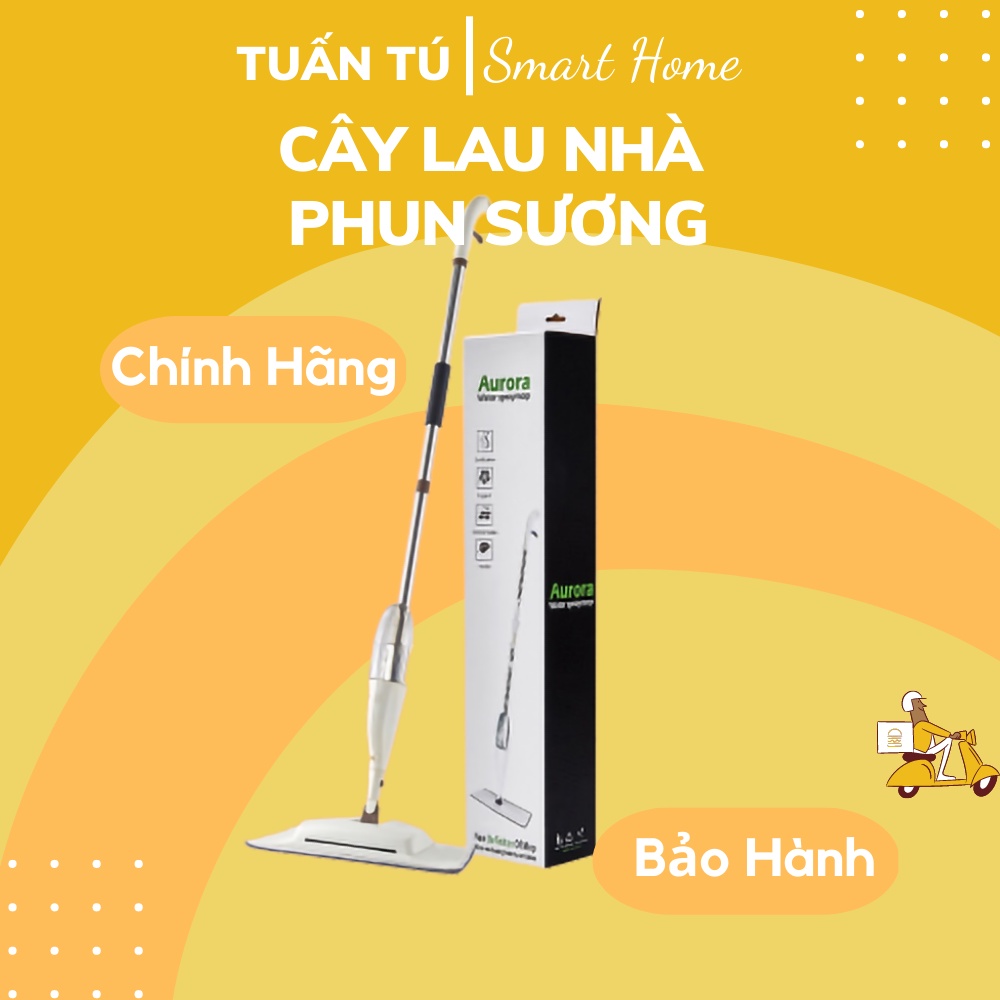 Chổi Lau Nhà Phun Sương Aurora, Cây Lau Sàn Nhà Thông Minh Phun Nước Có Bình Xịt Xoay 360 Độ Tiện Lợi Tuấn Tú Smart Home