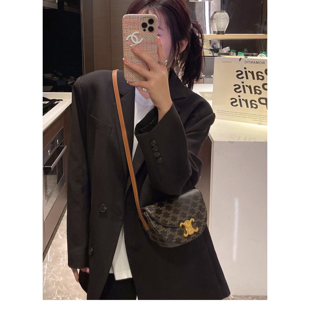 Túi Xách Đeo Vai Một Bên Vai Hình Bán Nguyệt Cao Cấp Phong Cách Mới Cho Nữ