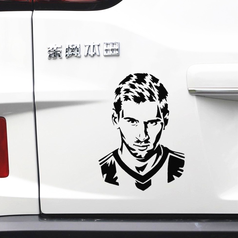 Miếng Dán Phản Quang Hình Lionel Messi Argentina Trang Trí Kính Chắn Gió Xe Hơi Xe Máy Laptop