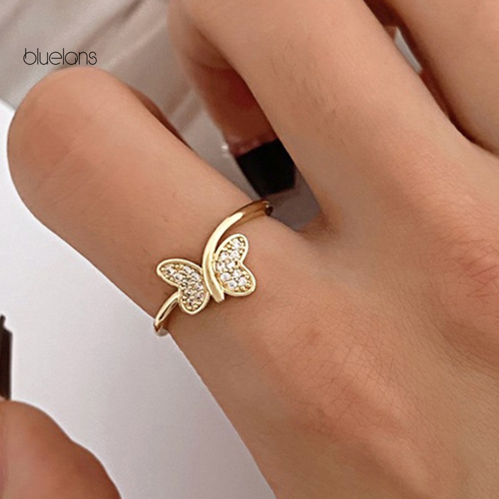 Nhẫn Đeo Khớp Ngón Trỏ Hình Bướm Đính Đá Thoải Mái Cho Nữ