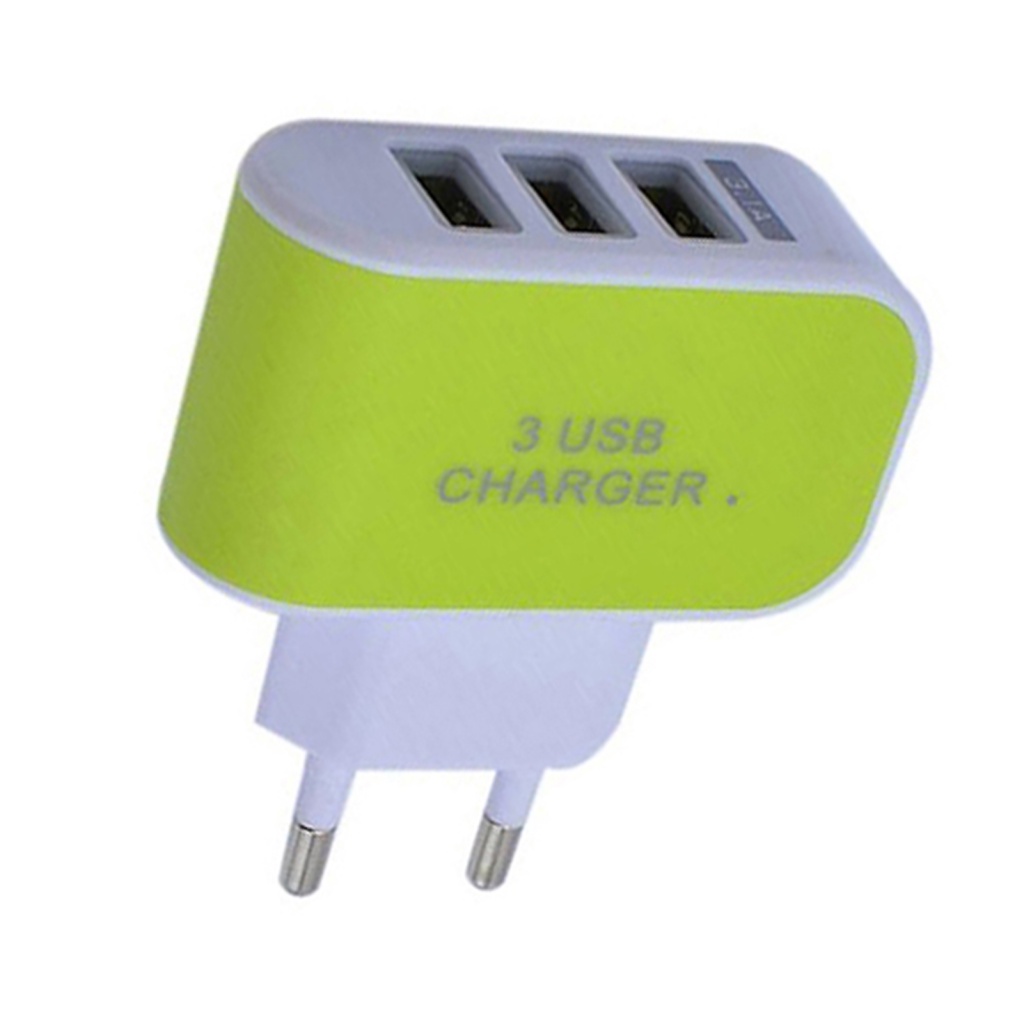 Cốc Sạc AC Ba Cổng USB 3.1A Hình Hoa Hướng Dương Có Đèn Báo Phích Cắm EU