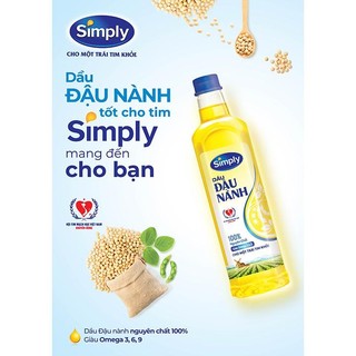 ( thùng 12 chai ) Dầu đậu nành Simply 1 Lít