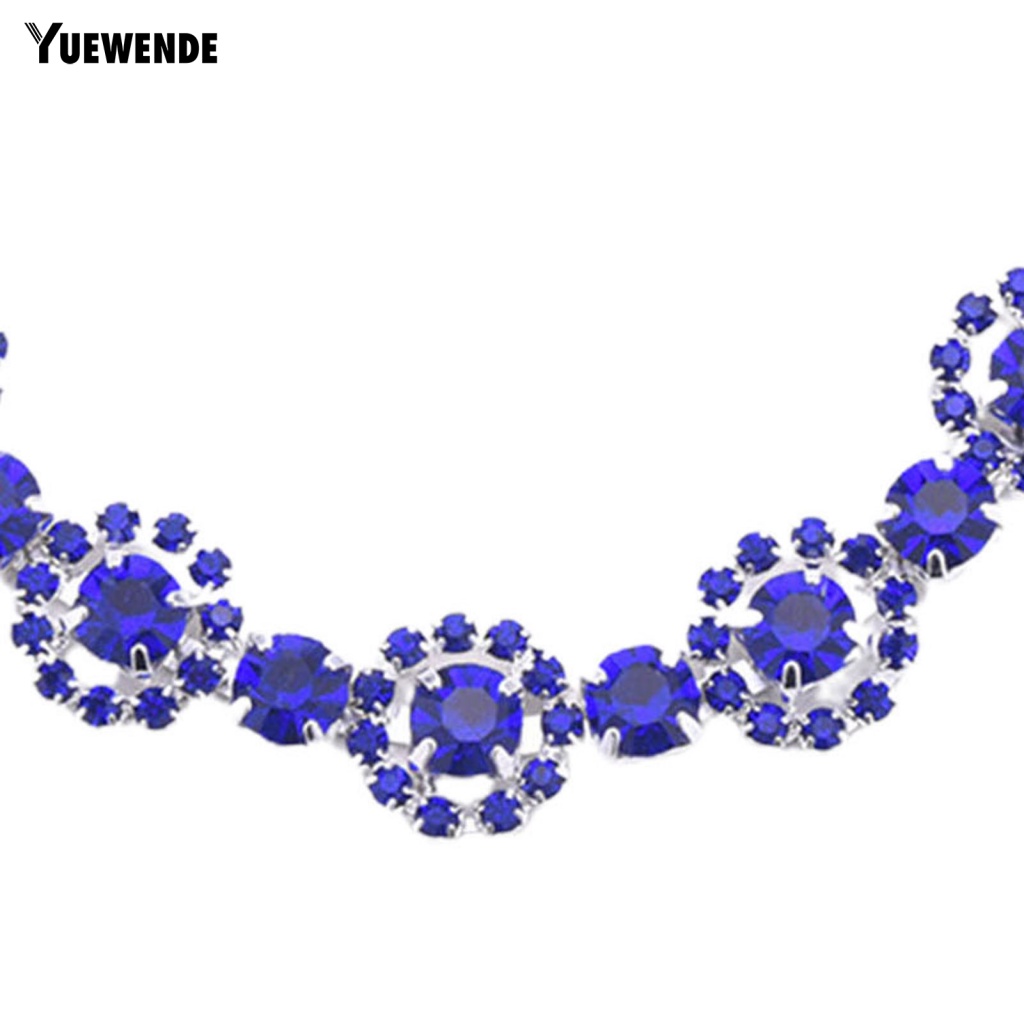 [Yue.z] Vòng Cổ Đính Đá Nhiều Màu Sắc Thanh Lịch Cho Thú Cưng