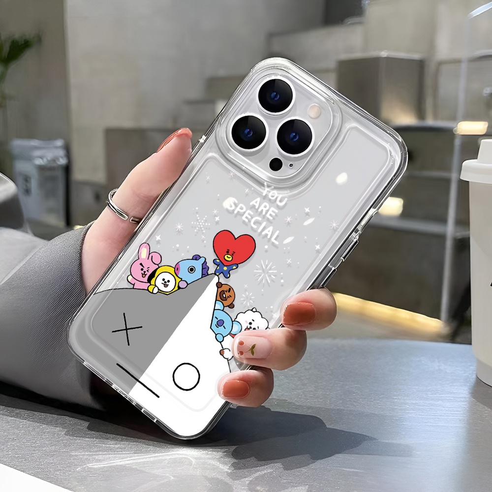 Trong Suốt Ốp Điện Thoại Tpu In Hình BT21 Đáng Yêu Cho iphone 14promax 13 12 11 7Plus 7 8 X XR XSMax