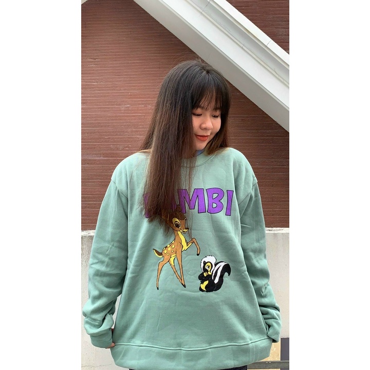 [Mẫu mới 2023] Áo Sweater Unisex Form Rộng Couple Bambi Phong Cách Cá Tính, chất vải mềm mịn cực đẹp