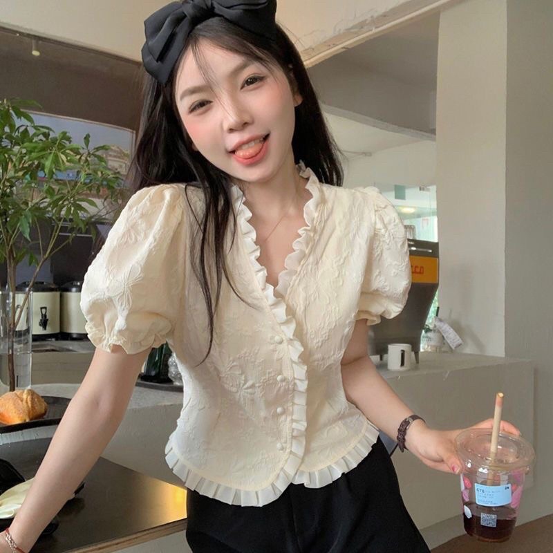 Áo croptop phong cách hàn quốc siêu xinh 2023 M01