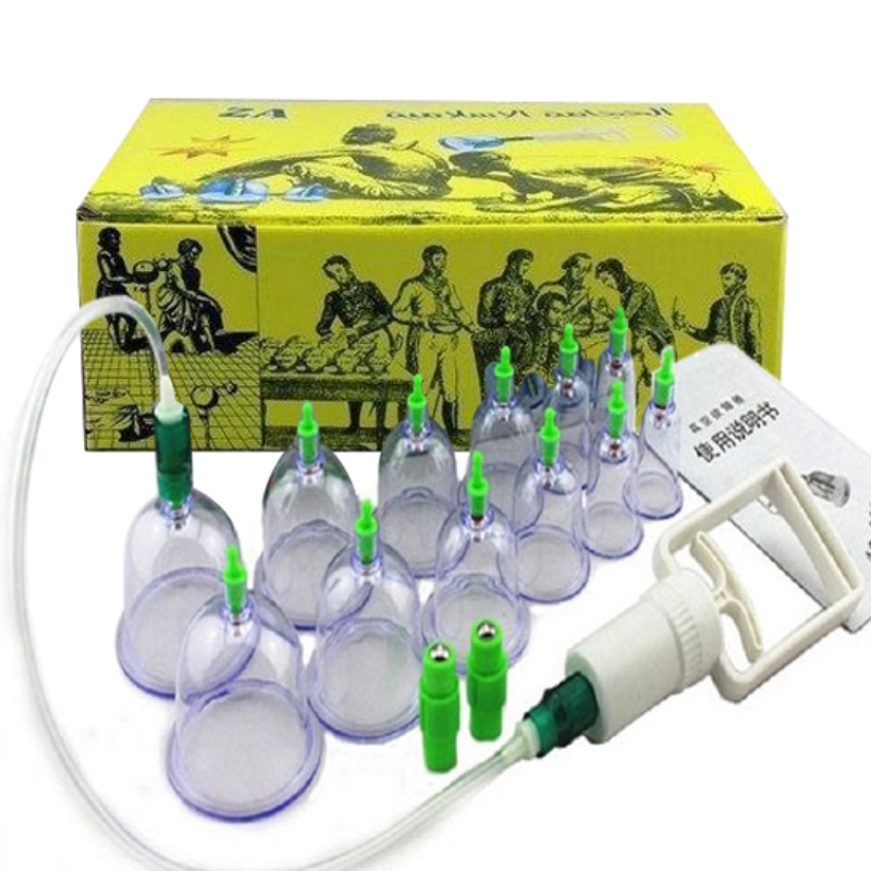 Bộ giác hơi 12 ly hôp vàng Thailand không dùng lửa, Bộ giác hơi hút chân không kết hợp giữa đông y và tây y hiện đại