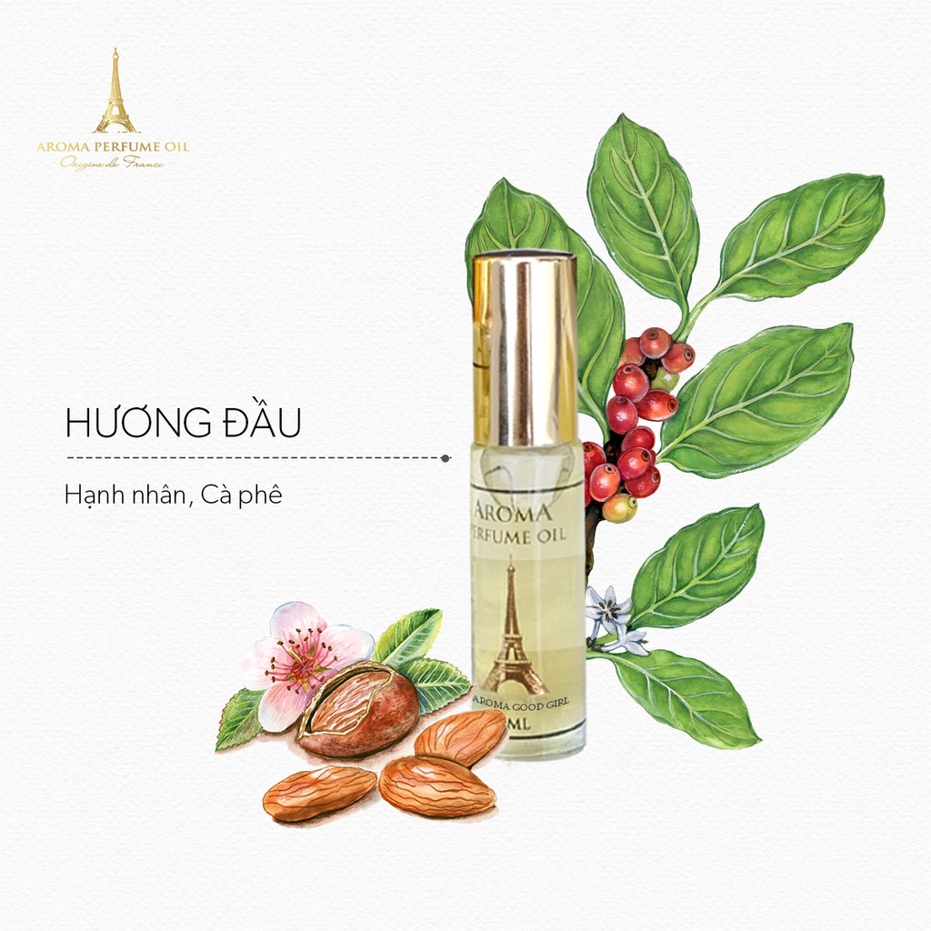 Nước Hoa Pháp Aroma Good Girl Cao Cấp Nữ Tính, Gợi Cảm, Ngọt Ngào, Lôi Cuốn - 12ml