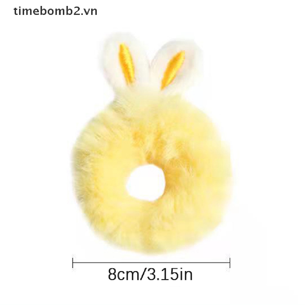 Dây Cột Tóc Co Giãn Hình Tai Thỏ Màu Sắc Ngọt Ngào Cho Nữ