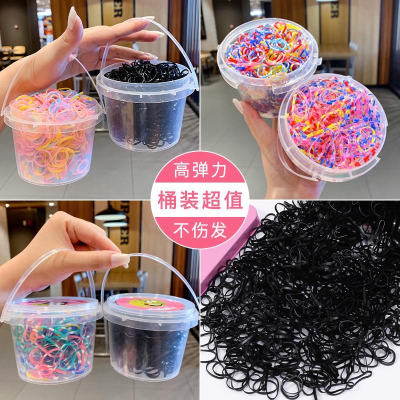 Set 2000 Dây Thun Buộc Tóc Nhiều Màu Dễ Thương Cho Bé Gái