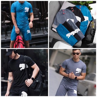 Bộ thể thao nam puma lỗ kim.