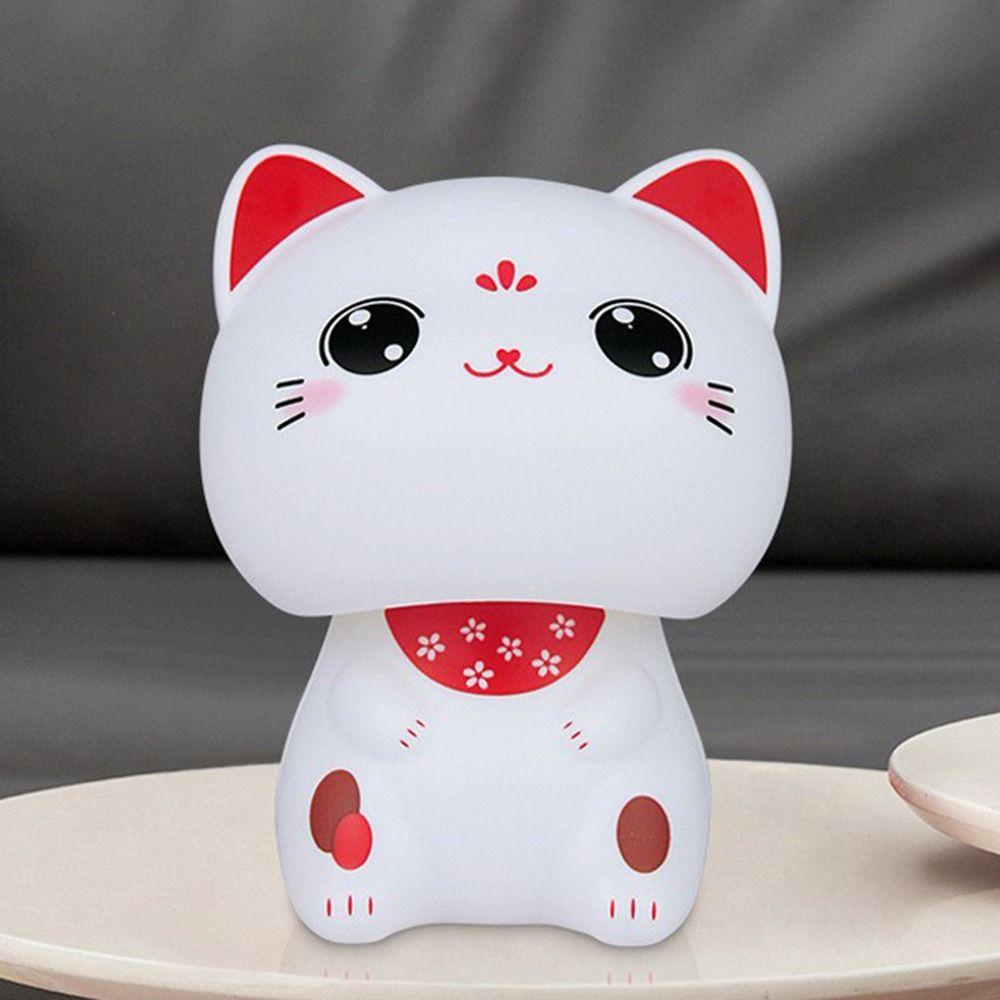 Mô Hình Chú Mèo May Mắn Dễ Thương Dùng Trang Trí Nhà Cửa / Văn Phòng