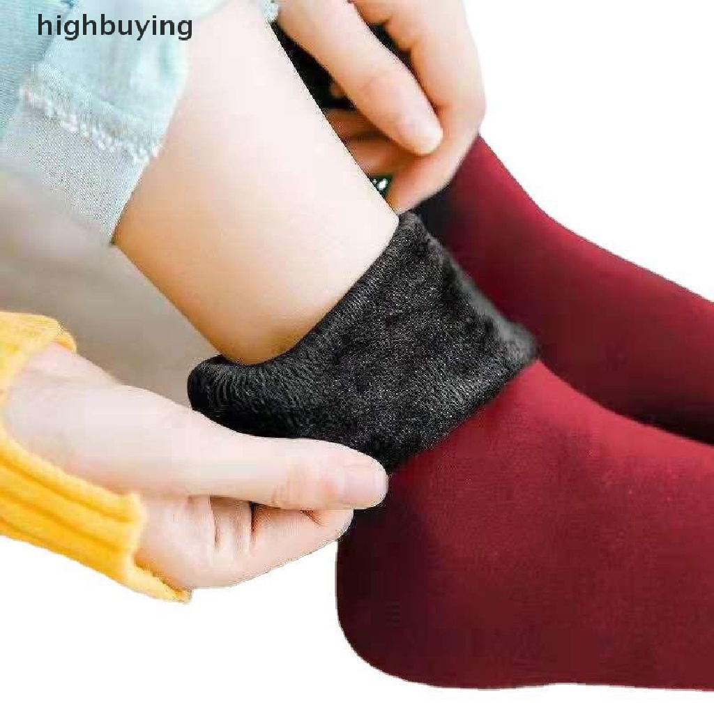 1 Cặp Vớ Len Cashmere Mềm Giữ Ấm Mùa Đông Màu Trơn Dành Cho Nữ