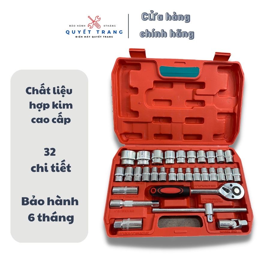 Bộ Dụng Cụ Sửa Chữa ô tô xe máy Đa Năng Thép Không Gỉ 32 Chi Tiết