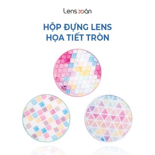 Hộp đựng kính áp tròng có gương LENS XOẮN chăm sóc mắt kèm bộ dụng cụ HOẠ TIẾT
