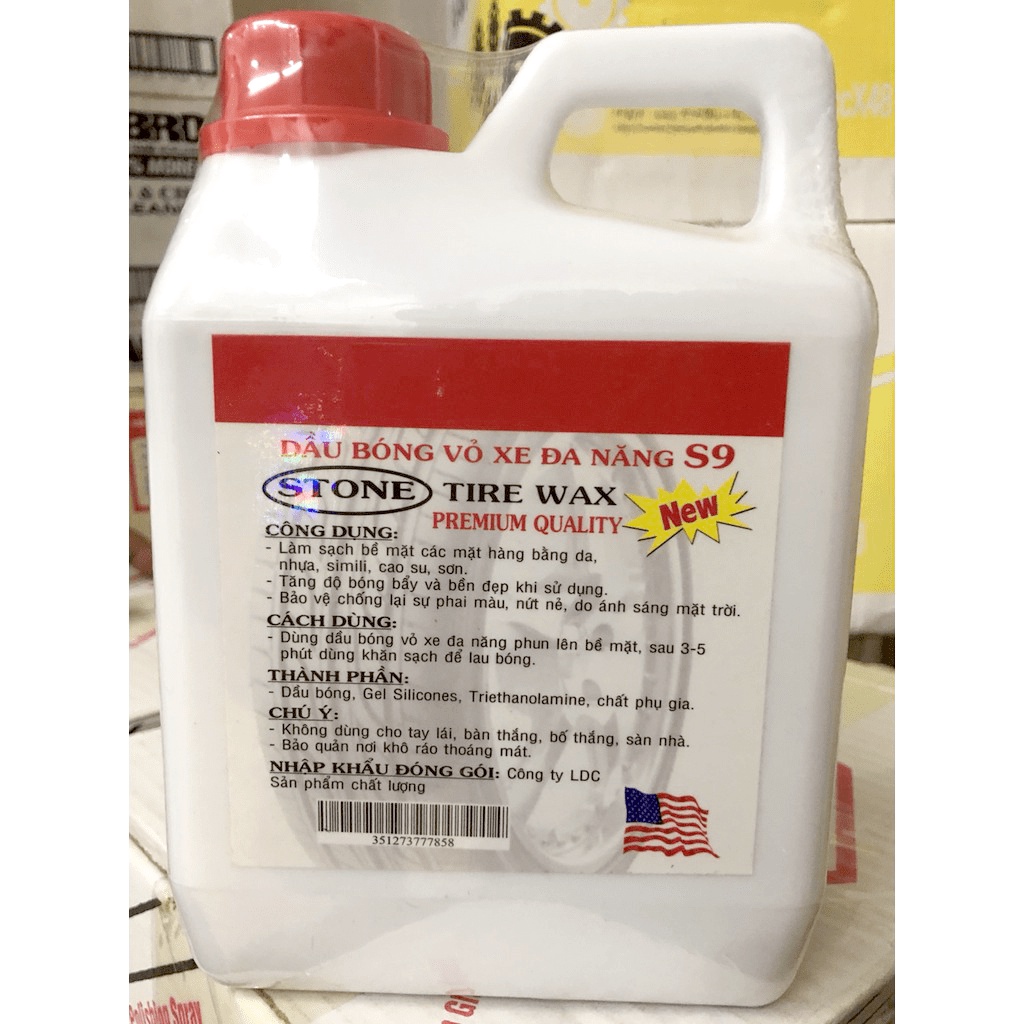 Dầu Bóng Vỏ Xe Đa Năng S9 Tire Wax 500ML- Dầu Đánh Bóng Vỏ Xe,Bảo Vệ Mân Và Lốp - Dầu Bóng Vỏ Xe Máy - Chai Dầu Đánh Bón