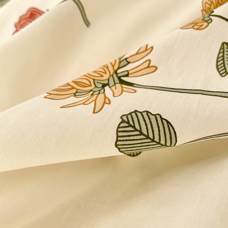 Bộ chăn ga gối cao cấp ETAMI cotton poly Hoa cúc vàng ga xanh cute miễn phí bo chun drap giường , ga trải giường P21