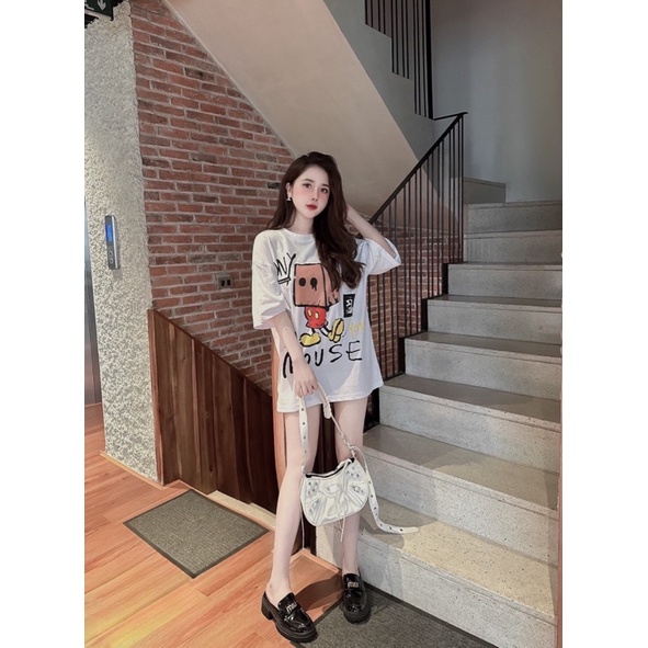Áo thun cộc tay hình Mickey Nony hàng QCL1