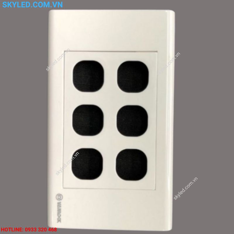 Mặt công tắc 1.2.3.4.5.6   SÊ-RI S18 Sino