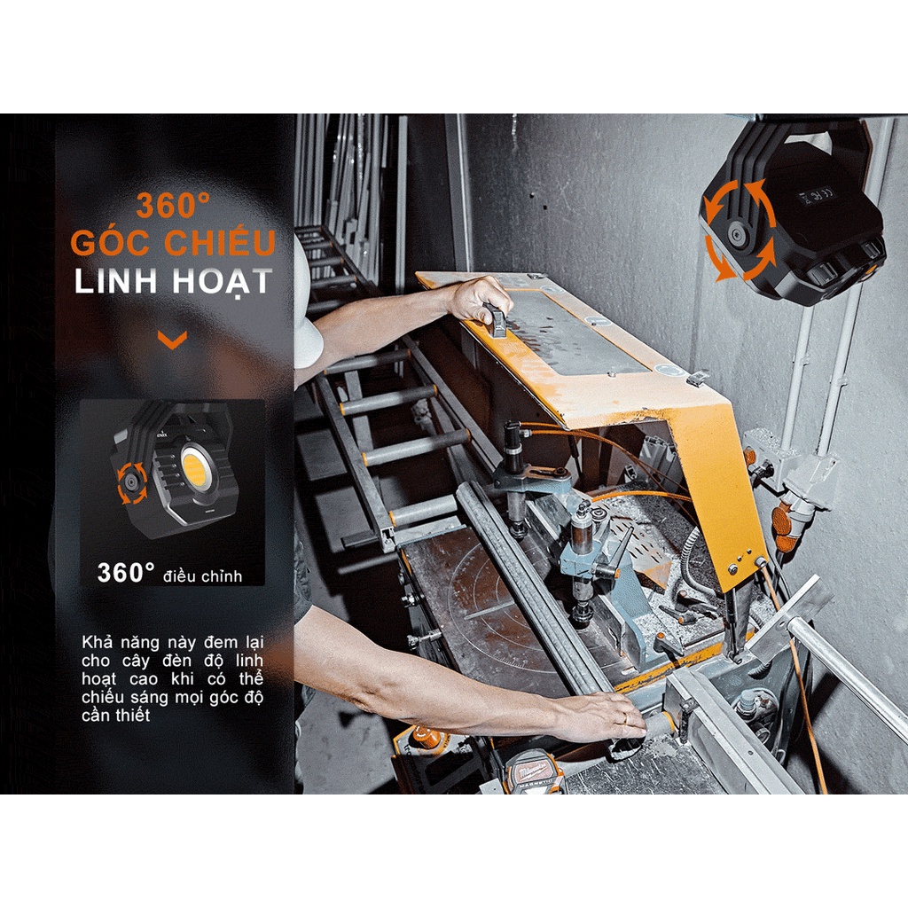 Đèn pin cắm trại Fenix CL28R sáng 2000 lumen chiếu xa 58m pin liền thân 10.000mAh powerbank