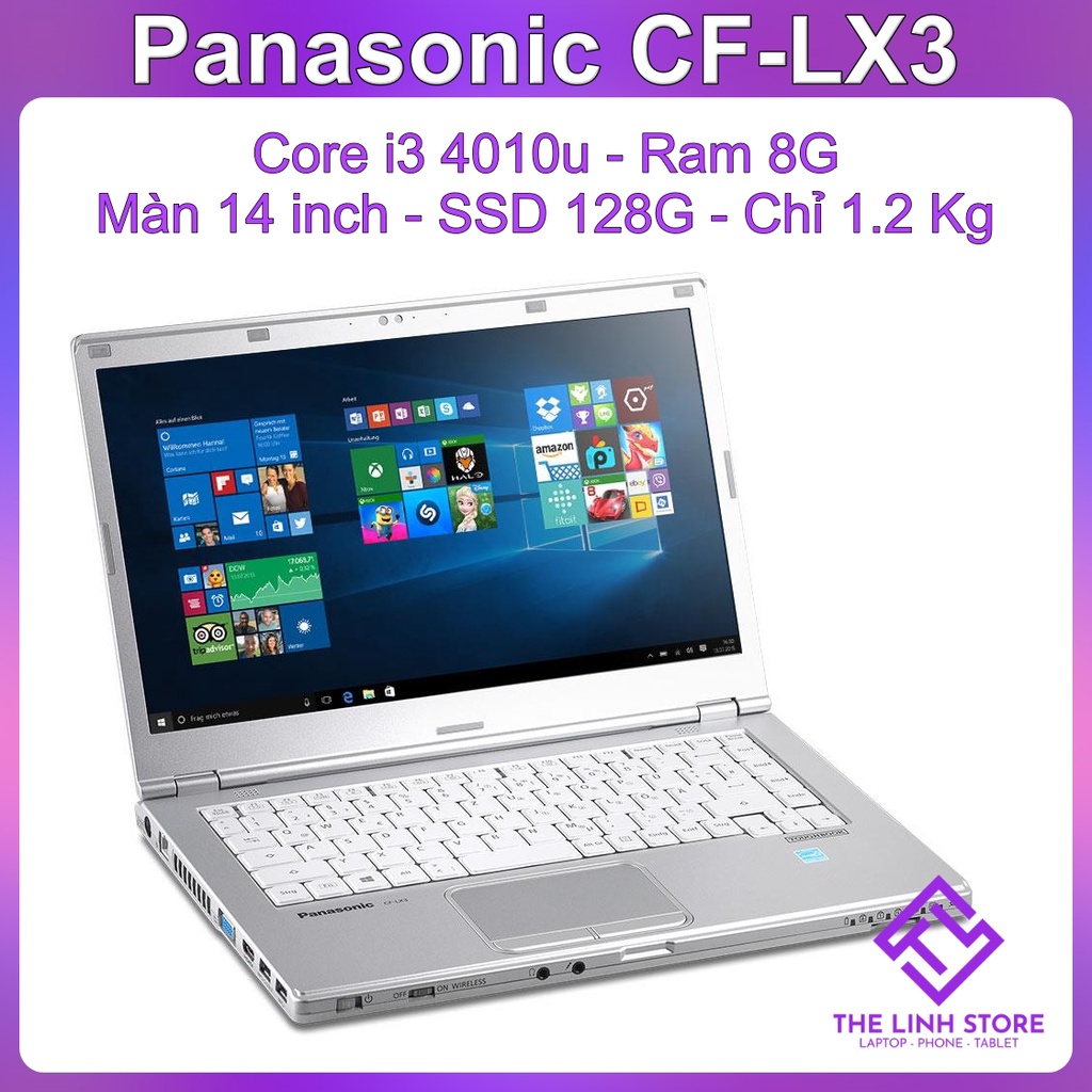 Laptop Panasonic CF-LX3 màn 14 inch - Core i3 4010u Ram 8G SSD 128G
