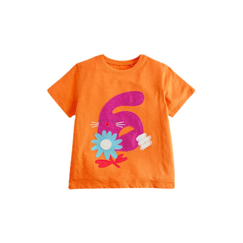 Áo Thun In Hình Kỳ Lân Dễ Thương Cho Bé Gái