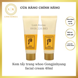 Kem tẩy trang whoo Gongjinhyang facial cream 40ml