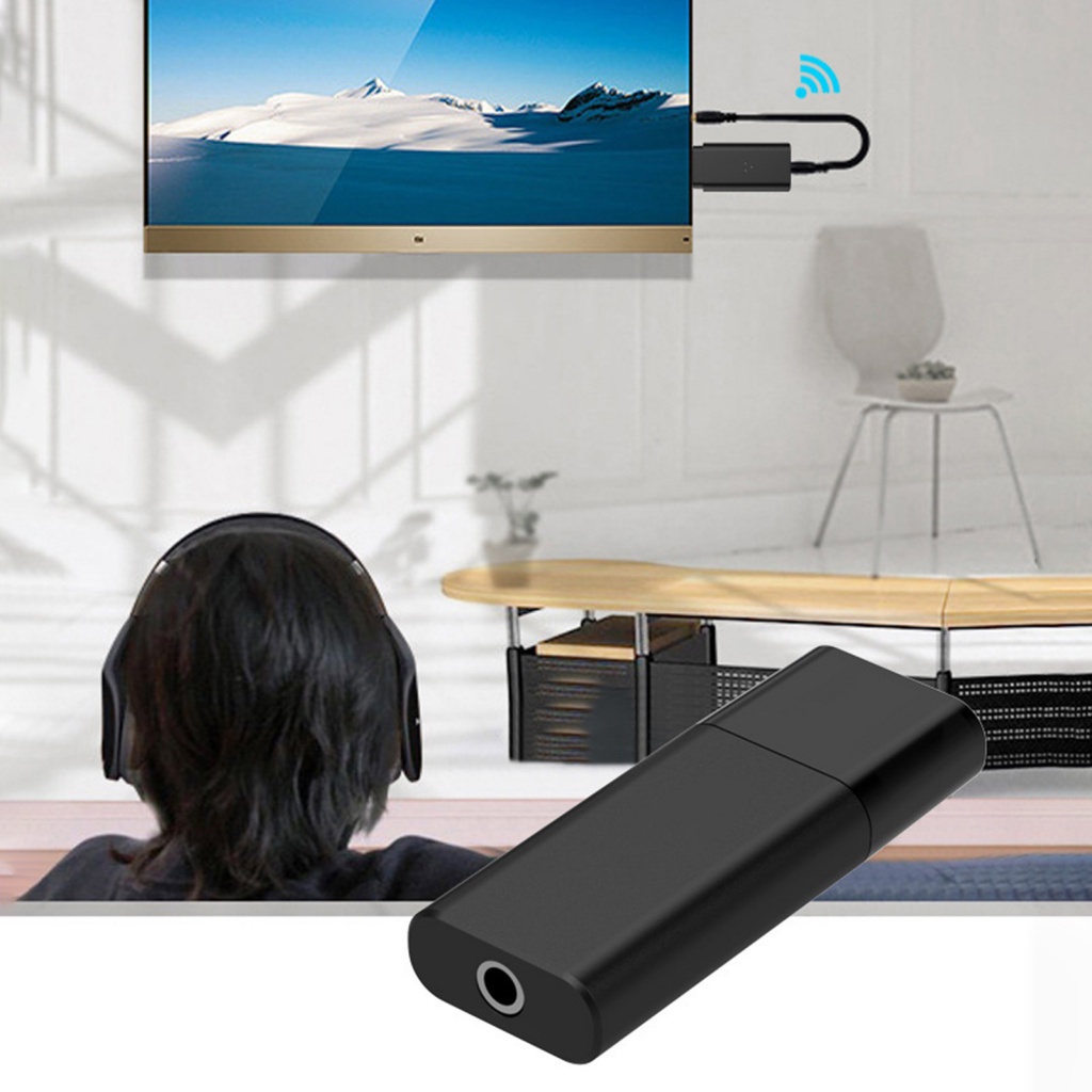 Usb Bluetooth 5.0 Truyền Tín Hiệu Không Dây 2 Trong 1 Cho TV / Máy Tính