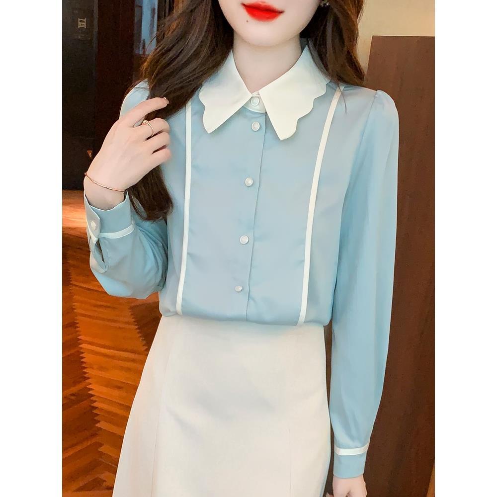 Áo Sơ Mi Chiffon Tay Dài Thời Trang Mùa Thu 2023 Mới Dành Cho Nữ