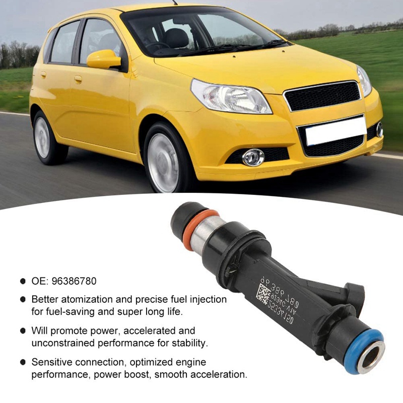 Set 4 Đầu Phun Nhiên Liệu Cho Chevrolet-Aveo 1.6L L4 Pontiac 96386780 25334150 Phụ Kiện Xe FJ720 4G1889