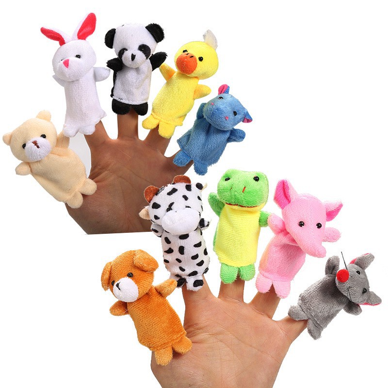 Plus plush finger puppet doll cartoon animal finger puppet plush toy đồ chơi giáo dục trẻ em